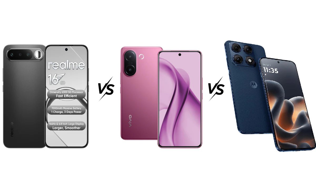 Realme 16 5G vs Vivo V60e vs Motorola Edge 70 Pro which phone is best Under Rs 30000 know details