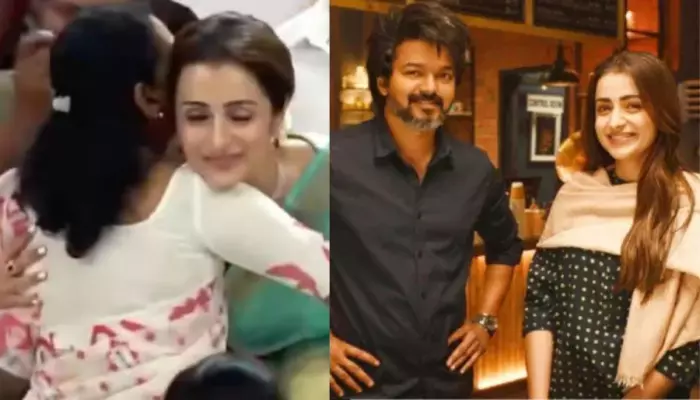 Trisha Krishnan Shares A Warm Hug With Her Rumoured Beau, Vijay’s Mom At The Oath Taking Ceremony
