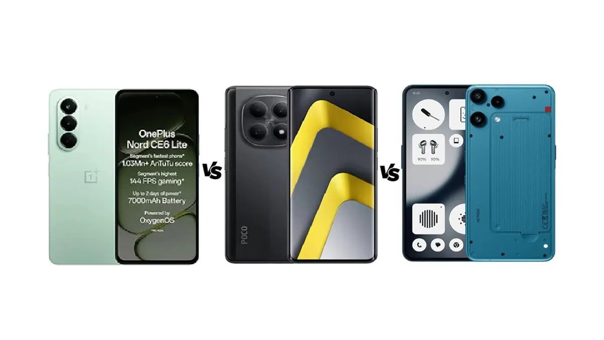 OnePlus Nord CE6 Lite vs Poco M8 5G vs Nothing Phone 3a Lite 5G જાણો કયું શ્રેષ્ઠ છે
