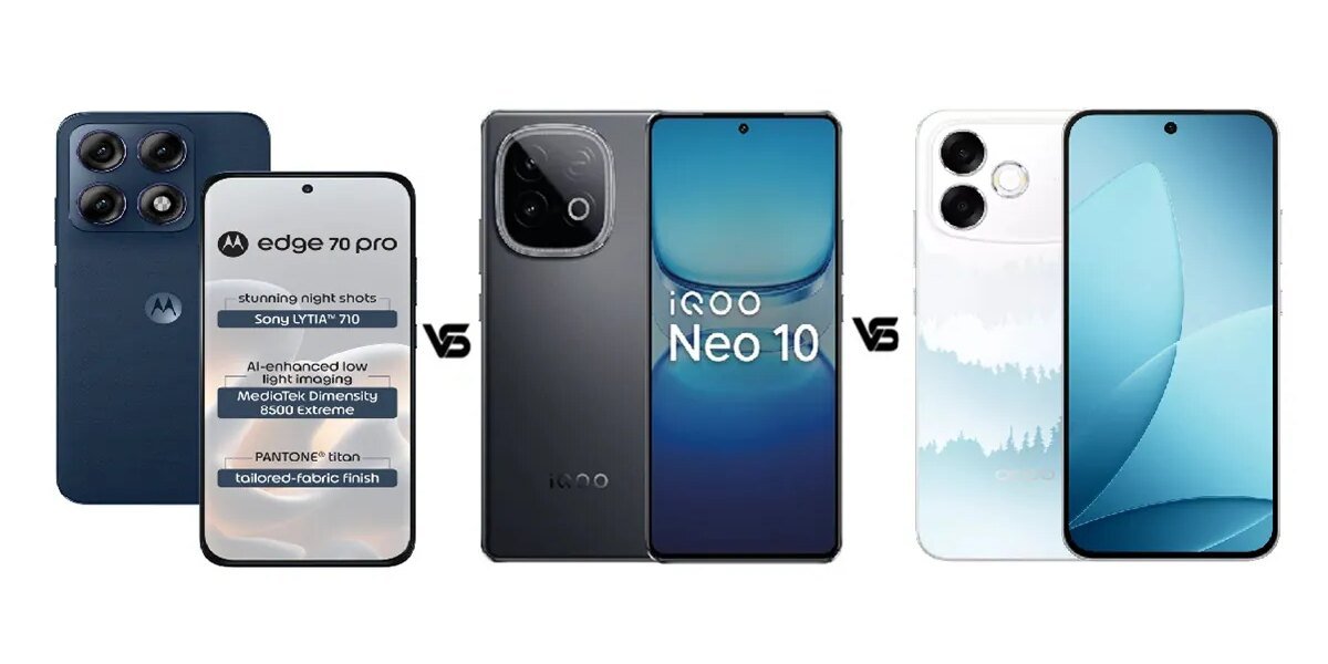 Motorola Edge 70 Pro vs iQOO Neo 10 vs Oppo F33 Pro 5G Check Comparison