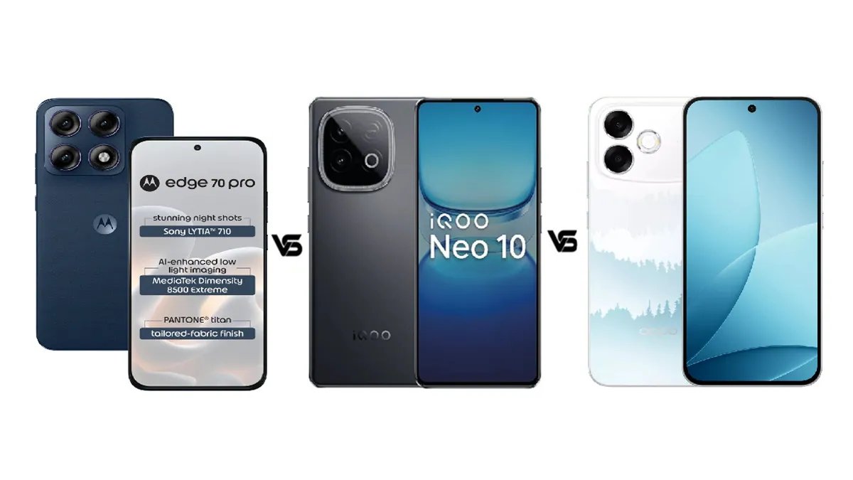 Motorola Edge 70 Pro vs iQOO Neo 10 vs Oppo F33 Pro 5G Check Comparison